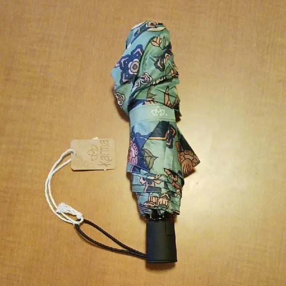 Karma Teal and Pink Bird Umbrella - Picture 2 of 5